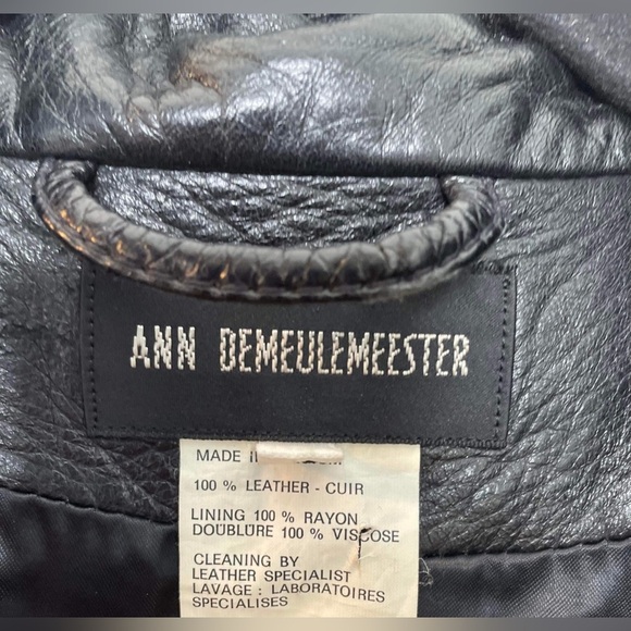 Ann Demeulemeester black Belgium, leather jacket blazer size 38 - Picture 3 of 10